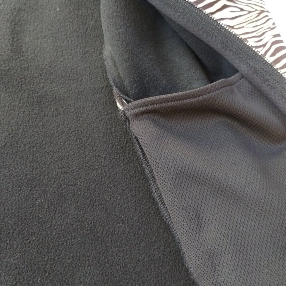 Kerrits Double Zippper Equestrian Riding Vest Black/Zebra Stripe Size L - Picture 6 of 9